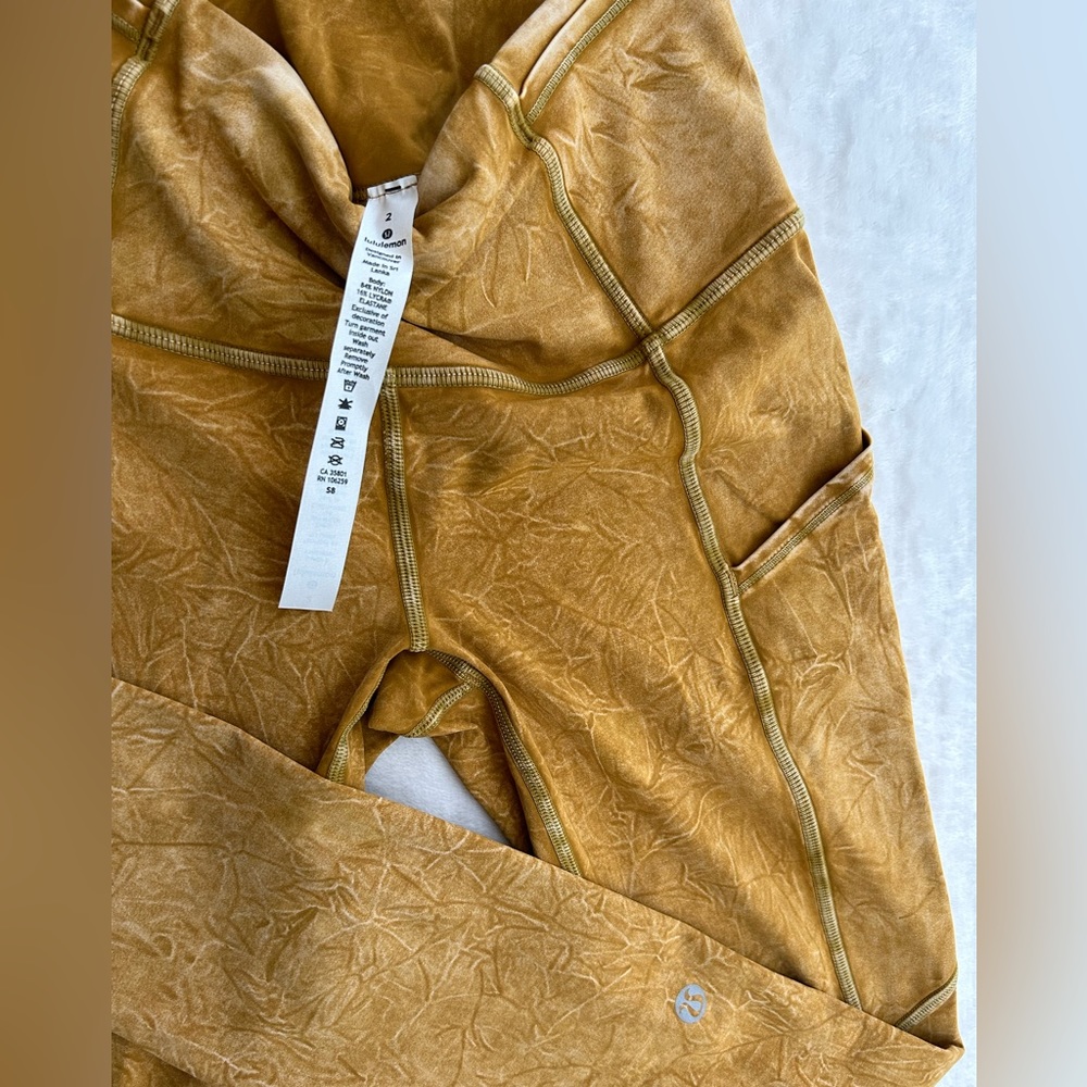 Fast and Free Lululemon Leggings-size 2- Ice wash spiced bronze